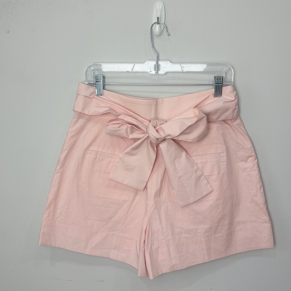 Jcrew Poplin Tie Waist Shorts Blush Pink - Picture 3 of 7
